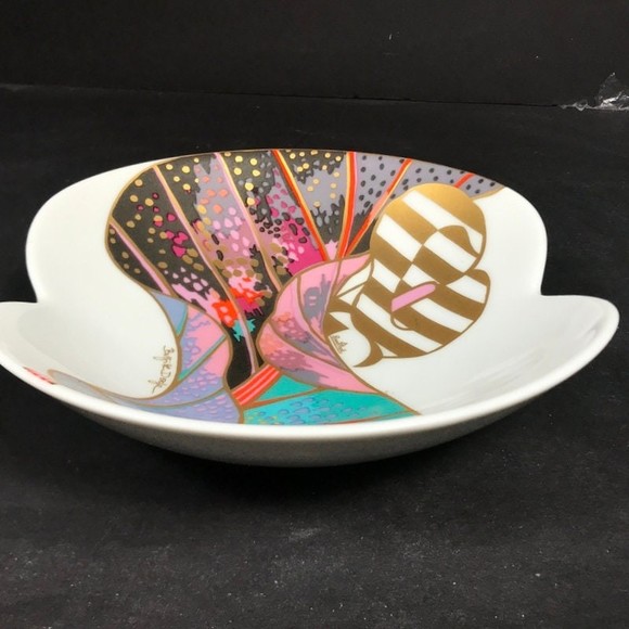 Rosenthal Ceramic bowl, Brigitte Doege Abstract dish German contemporary - Picture 5 of 10